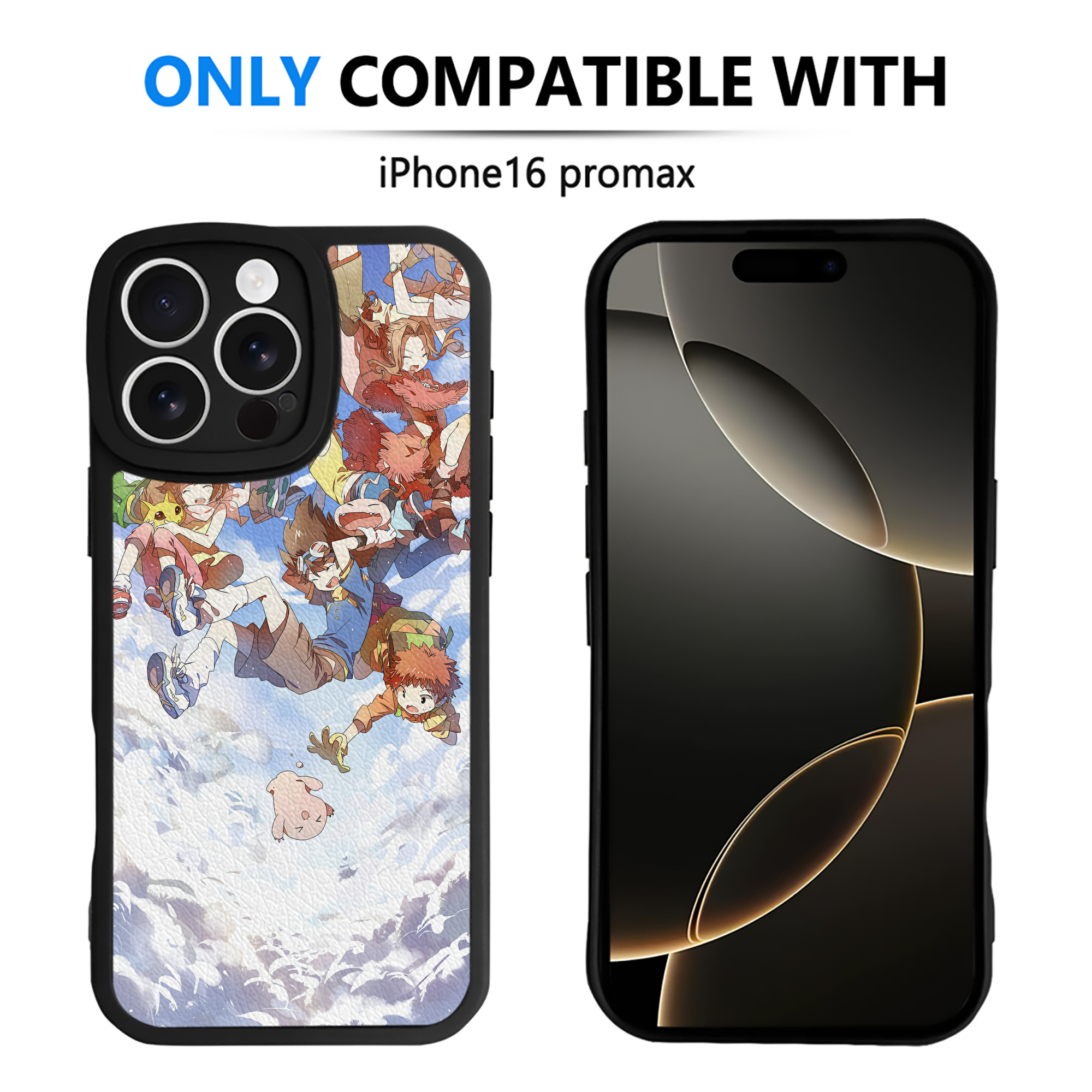 （画像用） Digimon デジタルモンスター/デジモン 【iPhone 16シリーズ対応】シリコンスマホケース（レザー調） 材質：シリコン
